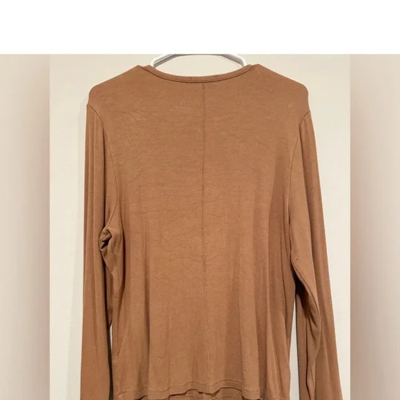 Nuuds Slinky Rib Cinnamon Long Sleeve Shirt - Picture 4 of 5